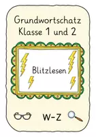 Vorschau - Fördermaterial/Inklusion - Materialpaket Blitzlesen Kl. 1/2 Grundwortschatz - Seite 1