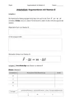 Vorschau - Arbeitsblätter - Newtonsche Axiome - Argumentieren mit Newton 2 - Seite 1