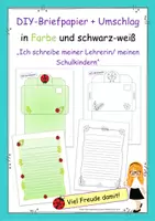 Vorschau - Mal- und Bastelvorlagen - DIY Briefpapier + Breifumschlag *Marienkäfer* #homeschooling - Deckblatt