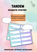 Vorschau - Arbeitsblätter - Tandem: schwache und starke Verben im Präsens - Deckblatt