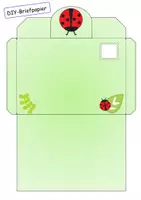 Vorschau - Mal- und Bastelvorlagen - DIY Briefpapier + Breifumschlag *Marienkäfer* #homeschooling - Seite 1