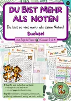 Vorschau - Anderer Materialtyp - Du bist mehr als deine Noten! - Suchsel als Beigabe zum Zeugnis | Klassen 3 & 4 - Deckblatt
