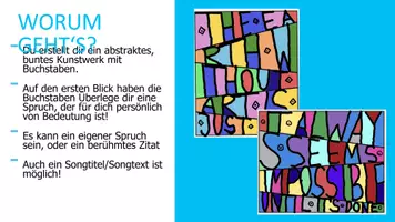 Vorschau - Stundenentwürfe - Kunstprojekt: Lieblingsspruch als abstraktes Bild | Schritt-für-Schritt-Anleitung - Seite 3