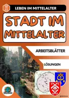 Vorschau - Arbeitsblätter - Die Stadt im Mittelalter (AB + Lösungen) - Deckblatt
