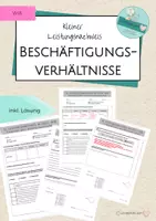 Vorschau - Test - Beschäftigungsverhältnisse Leistungsnachweis Probe - Deckblatt
