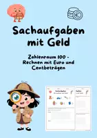 Vorschau - Arbeitsblätter - Materialpaket Sachaufgaben Geld - Seite 1