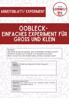 Vorschau - Arbeitsblätter - Oobleck - einfaches Experiment mit grosser Wirkung - Deckblatt