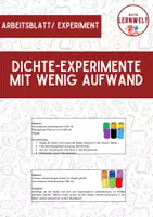 Vorschau - Arbeitsblätter - Dichteexperiment mit wenig Aufwand - Deckblatt