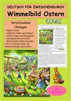 Vorschau - Arbeitsblätter - Wimmelbild Ostern - Wortarten, Schreiben zu einem Bild, Rechtschreibung - DEUTSCH FÜR ZWISCHENDURCH - Deckblatt