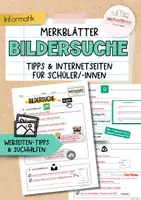 Vorschau - Arbeitsblätter - Bildersuche | Dokumentgestaltung | Tipps & Internetseiten für das Fach Informatik - Deckblatt