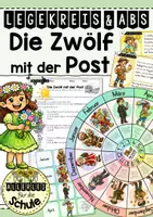 Vorschau - Stundenentwürfe - "Die Zwölf mit der Post" - Unterrichtsmaterial zum Märchen (Legekreis und Arbeitsblätter) - Deckblatt