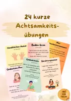 Vorschau - Aufgabenkarten - 24 kurze Achtsamkeitsübungen, Achtsamkeit, Resilienz, Aufwärmübungen, warm-up - Deckblatt