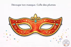 Aperçu - Apprentissages en autonomie - masque vénitien à décorer et à découper - Page de couverture