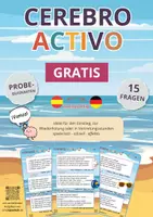 Vorschau - Spiele - Cerebro Activo – Gratis-Spanisch-Quizkarten (A1–B1) - Deckblatt
