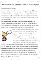 Vorschau - Stundenentwürfe - Tod und Sterben MATERIALPAKET Klasse 1 und 2 Religion Ethik - Seite 2
