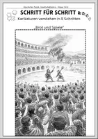 Vorschau - Arbeitsblätter - Antikes Rom | Brot und Spiele Karikatur - Seite 1