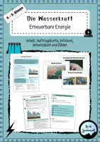 Vorschau - Arbeitsblätter - Die Wasserkraft - Erneuerbare Energien (3., 4., 5. Klasse) - Deckblatt