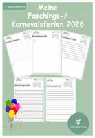 Vorschau - Arbeitsblätter - Komplettpaket - Meine Ferien 2026 Schreibanlass - Seite 1