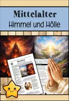 Vorschau - Arbeitsblätter - Mittelalter - Himmel und Hölle (Arbeitsblätter, Präsentation, Podcast & Lösungen) - Deckblatt