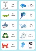 Vorschau - Spiele - Lesedomino Tiere am und im Wasser - Seite 2
