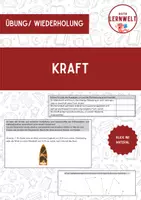 Vorschau - Arbeitsblätter - Übungen/ Wiederholung "Kraft": perfekt als Prüfungsvorbereitung - Deckblatt