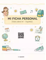Vorschau - Arbeitsblätter - Mi ficha personal / Spanisch / Steckbrief - Deckblatt