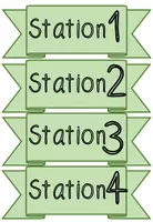 Vorschau - Stationenlernen - Stationsschilder / Stationsarbeit / Stationenlernen - Deckblatt