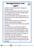 Voorbeeld - bewegend leren met ng/nk woorden - Pagina 1