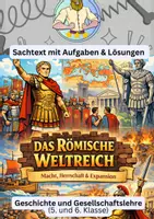 Vorschau - Arbeitsblätter - Die Römer Klasse 6 | Römisches Reich - Deckblatt