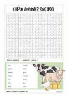 Vorschau - Arbeitsblätter - Farm Animals / Suchsel - Seite 1
