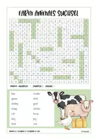 Vorschau - Arbeitsblätter - Farm Animals / Suchsel - Deckblatt