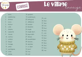 Aperçu - Jeux - Le village enneigé - Vocabulaire mathématique - Page 2