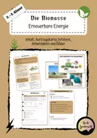 Vorschau - Arbeitsblätter - Biomasse: Erneuerbare Energie (3., 4., 5. Klasse) - Deckblatt