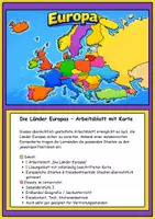 Vorschau - Arbeitsblätter - Die Länder Europas – Arbeitsblatt mit Karte - Deckblatt