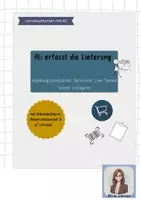 Vorschau - Stundenentwürfe - Ali erfasst die Lieferung – handlungsorientierter Unterricht zum Thema „Waren einlagern“ Mit Arbeitsblättern, Unterrichtsverlauf & Lernzielübersicht - Deckblatt