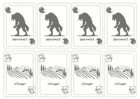 Aperçu - Jeux - Werewolf game / jeu du loup-garou en anglais - Page de couverture