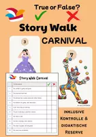 Vorschau - Stundenentwürfe - Story Walk Carnival Lesespaziergang Englisch Fasching - Deckblatt
