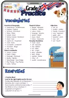 Vorschau - Arbeitsblätter - English Klasse 7 - Übung Vertretungsmaterial - Deckblatt