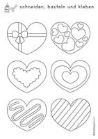 Vorschau - Mal- und Bastelvorlagen - Valentinstag - Herzkranz - Seite 2