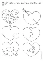 Vorschau - Mal- und Bastelvorlagen - Valentinstag - Herzkranz - Seite 3
