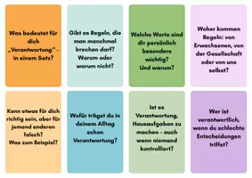 Vorschau - Anderer Materialtyp - Gesprächskarten, Warm Up, Verantwortung - Seite 1