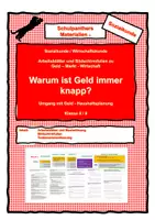 Vorschau - Arbeitsblätter - Warum ist Geld immer knapp? - Umgang mit Geld, Markt, Wirtschaft - Deckblatt