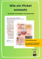 Vorschau - Arbeitsblätter - Wie entsteht ein Pickel? Hautpflege einfach erklärt - Deckblatt