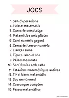 Vista previa - Hojas de trabajo - Activitats per a aprendre matemàtiques movent-se - página 2