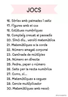 Vista previa - Hojas de trabajo - Activitats per a aprendre matemàtiques movent-se - página 3