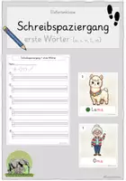Vorschau - Arbeitsblätter - Schreibspaziergang - erste Wörter (i,o,a,m,l) - Deckblatt