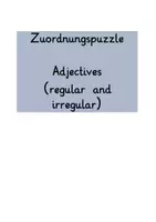 Vorschau - Arbeitsblätter - Zuordnungspuzzle Adjectives - Seite 1