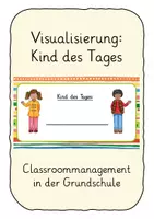 Vorschau - Präsentationen/Tafelbilder - Visualisierung Kind des Tages Classroommanagement - Deckblatt