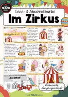 Vorschau - Arbeitsblätter - Im Zirkus - Lese- & Abschreibkartei - LA - Deckblatt