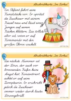 Vorschau - Arbeitsblätter - Im Zirkus - Lese- & Abschreibkartei - LA - Seite 3